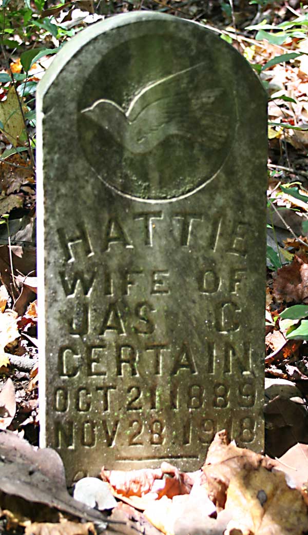 Hattie Certain Gravestone Photo