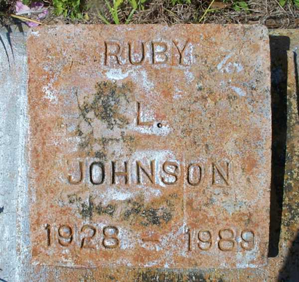 Ruby L. Johnson Gravestone Photo
