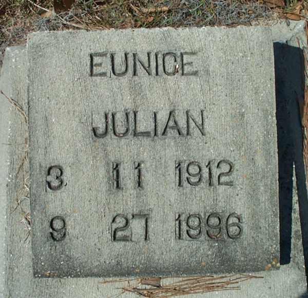 Eunice Julian Gravestone Photo