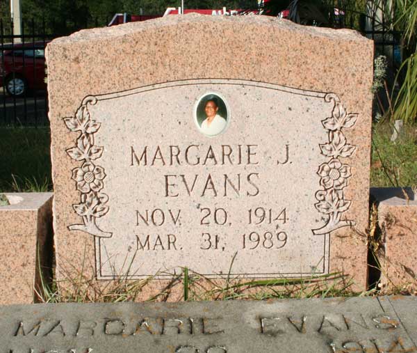 Margarie J. Evans Gravestone Photo