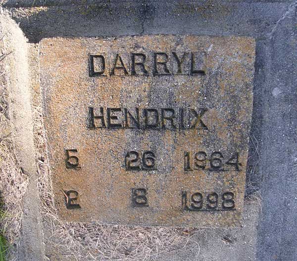 Darryl Hendrix Gravestone Photo