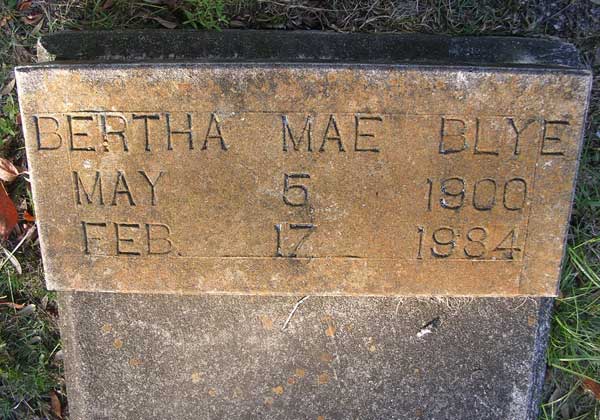 Bertha Mae Blye Gravestone Photo