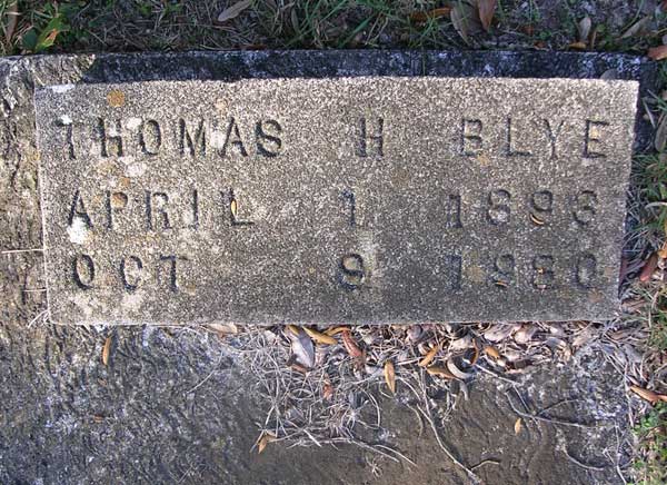 Thomas H. Blye Gravestone Photo