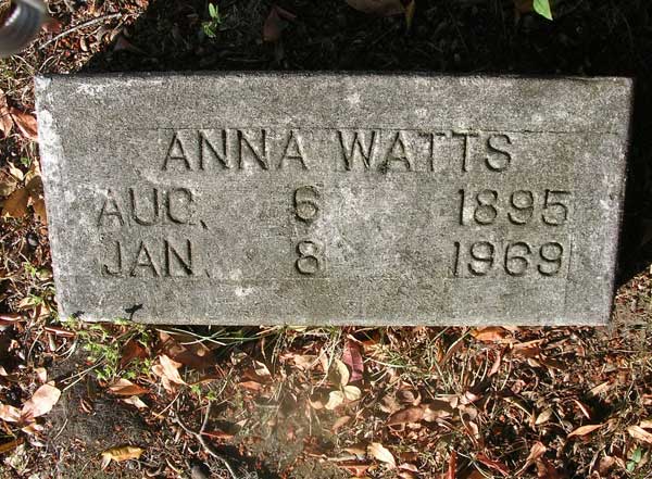 Anna Watts Gravestone Photo