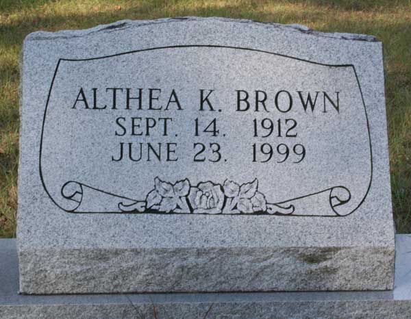 Aletha K. Brown Gravestone Photo