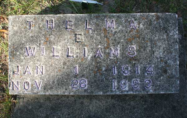 Thelma E. Williams Gravestone Photo