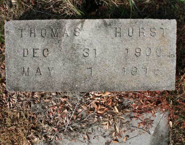 Thomas Hurst Gravestone Photo