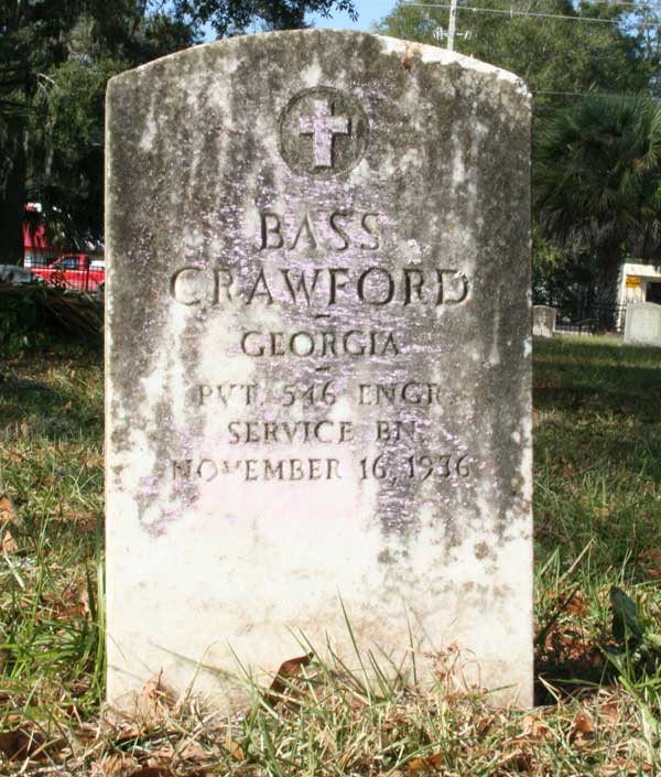 Bass Crawford Gravestone Photo