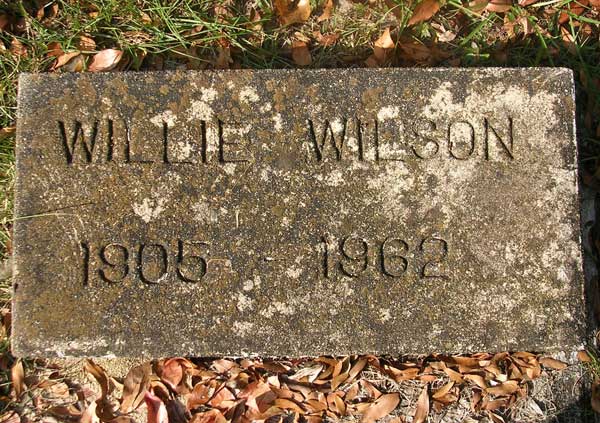 Willie Wilson Gravestone Photo