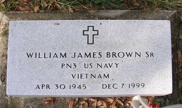 William James Brown Gravestone Photo