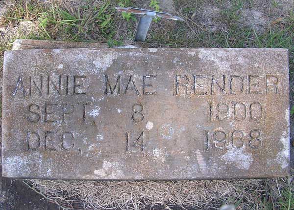 Annie Mae Render Gravestone Photo