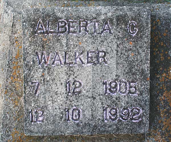 Alberta C. Walker Gravestone Photo