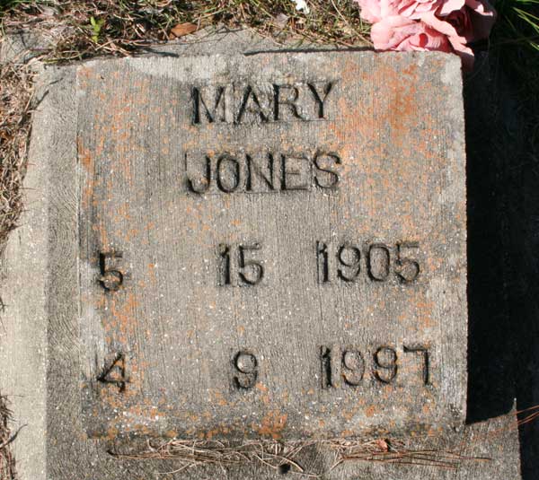Mary Jones Gravestone Photo