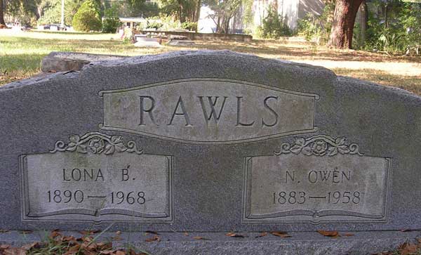 Lona B. & N. Owen Rawls Gravestone Photo