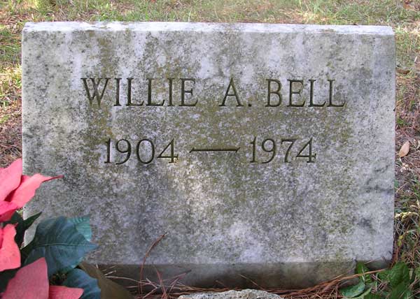 Willie A. Bell Gravestone Photo