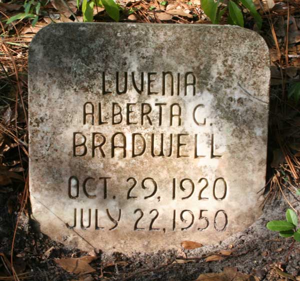 Luvenia Alberta G. Bradwell Gravestone Photo