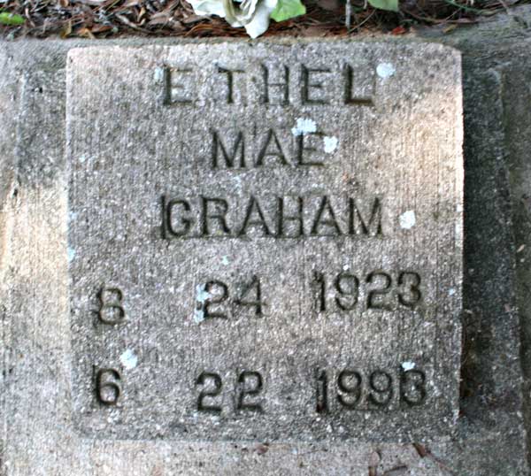 Ethel Mae Graham Gravestone Photo