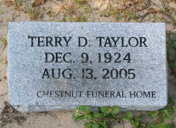 Terry D. Taylor Gravestone Photo