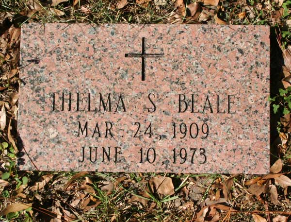 Thelma S. Beale Gravestone Photo