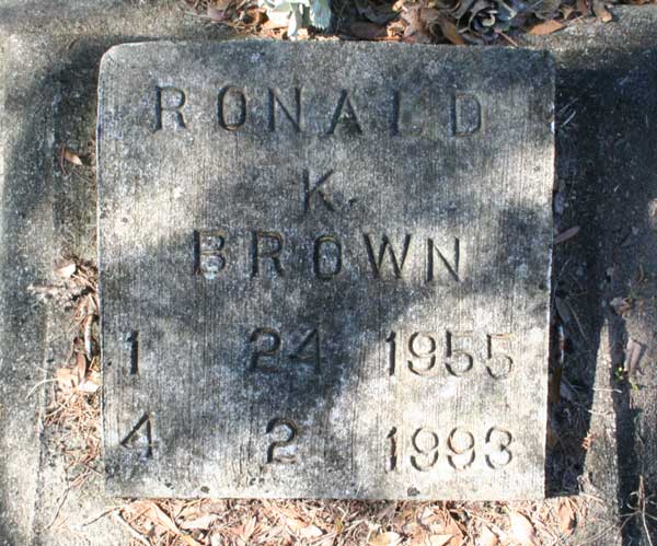 Ronald K. Brown Gravestone Photo