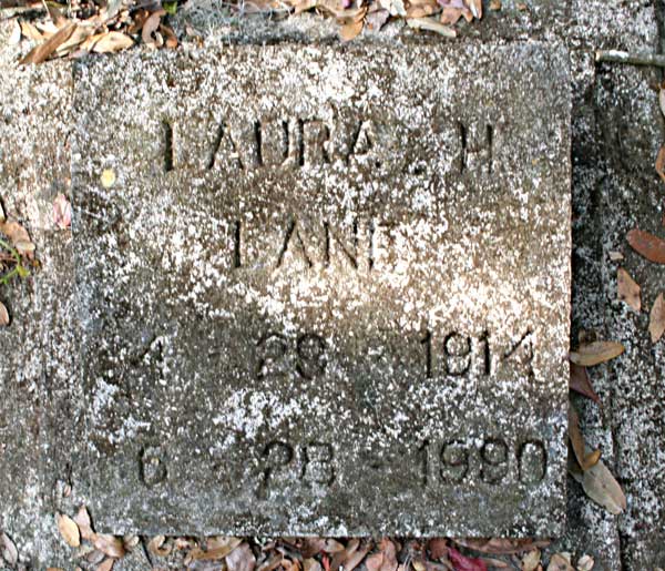 Laura H. Lane Gravestone Photo