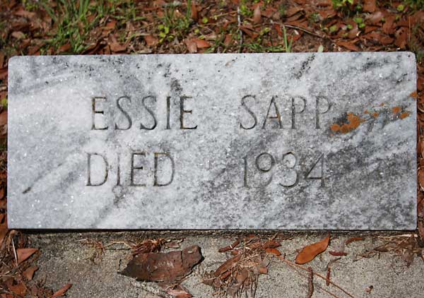 Essie Sapp Gravestone Photo