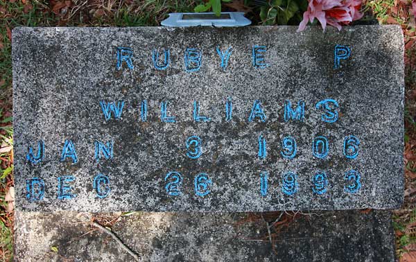 Rubye P. Williams Gravestone Photo