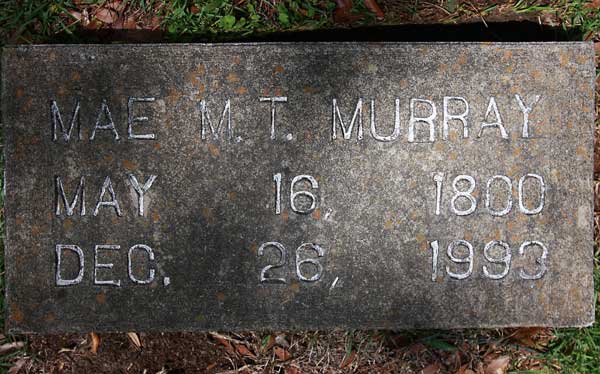 Mae M. T. Murray Gravestone Photo
