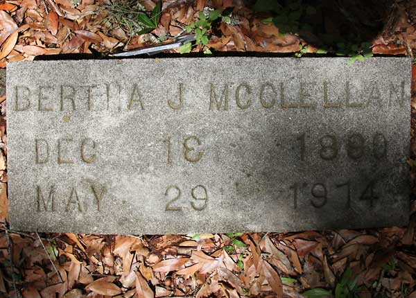 Bertha J. McClellan Gravestone Photo