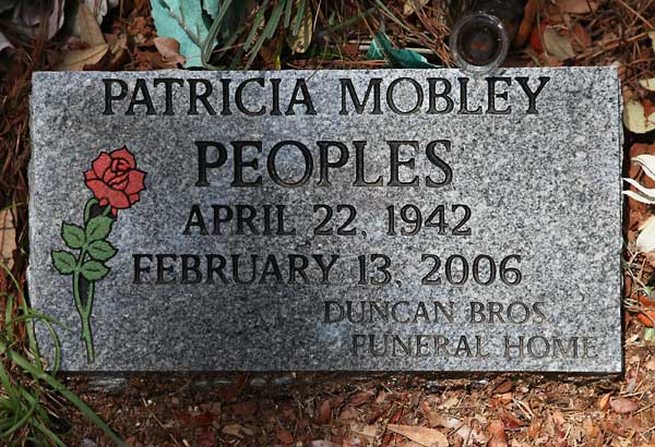 Patricia Mobley Peoples Gravestone Photo