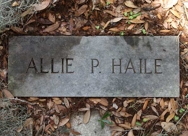 Allie P. Haile Gravestone Photo