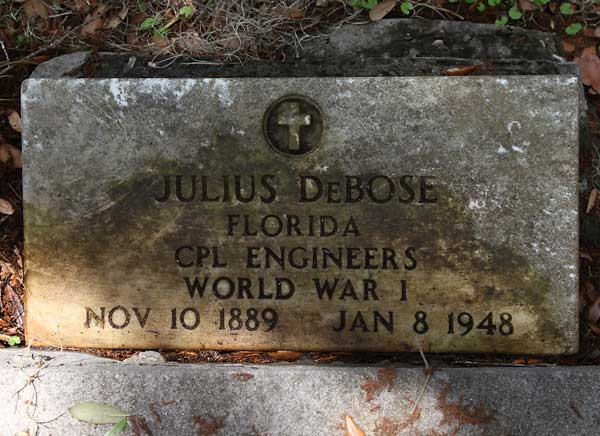 Julius DeBose Gravestone Photo