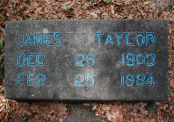 James Taylor Gravestone Photo