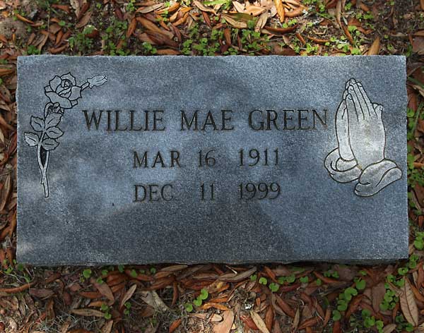 Willie Mae Green Gravestone Photo
