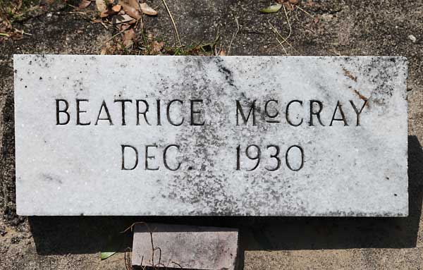 Beatrice McCray Gravestone Photo