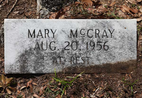 Mary McCray Gravestone Photo