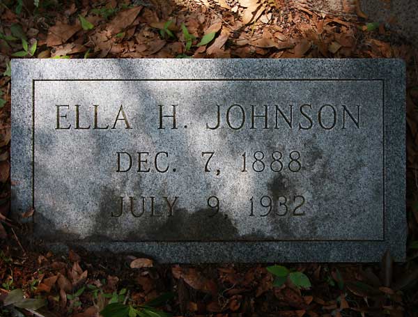 Ella H. Johnson Gravestone Photo