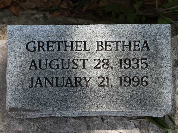Grethel Bethea Gravestone Photo