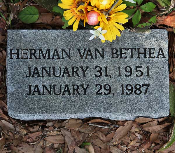 Herman Van Bethea Gravestone Photo