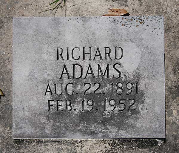 Richard Adams Gravestone Photo