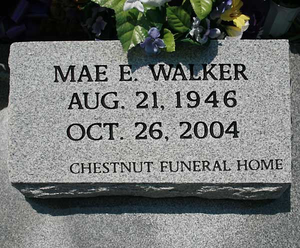 Mae E. Walker Gravestone Photo