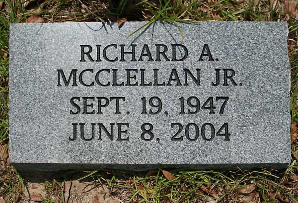 Richard A. McClellan Gravestone Photo