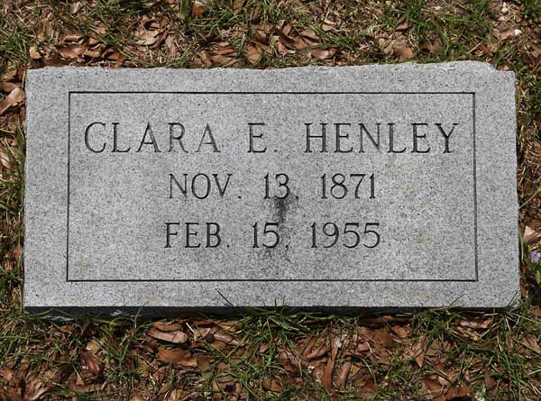 Clara E. Henley Gravestone Photo