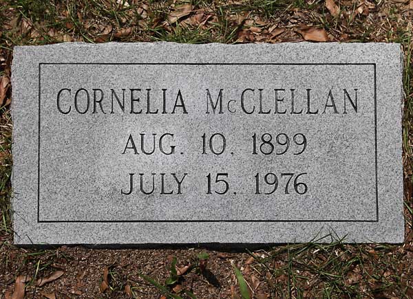 Cornelia McClellan Gravestone Photo