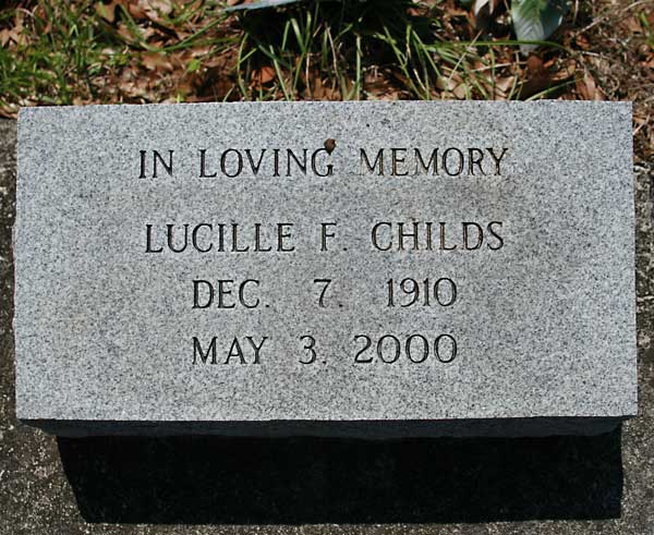 Lucille F. Childs Gravestone Photo