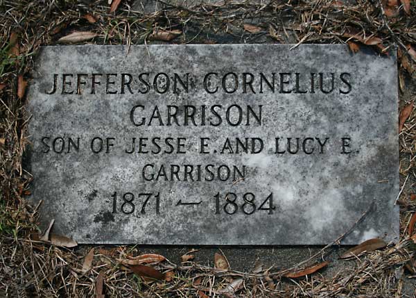Jefferson Cornelius Garrison Gravestone Photo