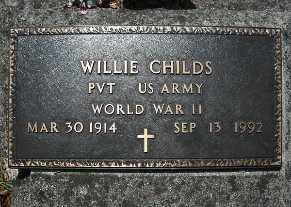 Willie Childs Gravestone Photo