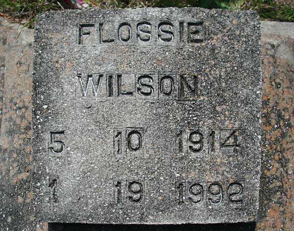Flossie Wilson Gravestone Photo