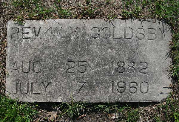 Rev. W. V. Goldsby Gravestone Photo