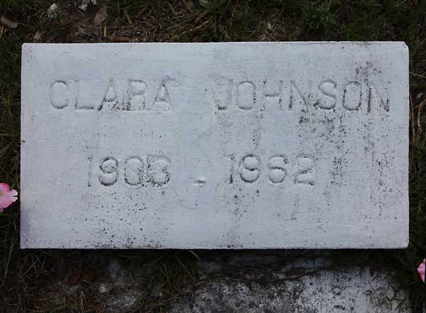 Clara Johnson Gravestone Photo
